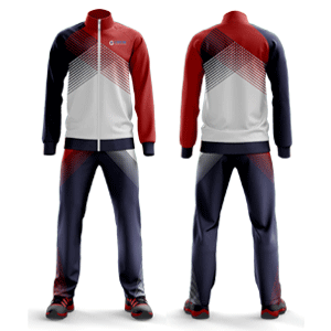 Custom Blue and Red Tracksuit