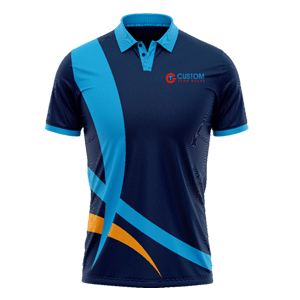 Custom Blue and Yellow Sports Polo