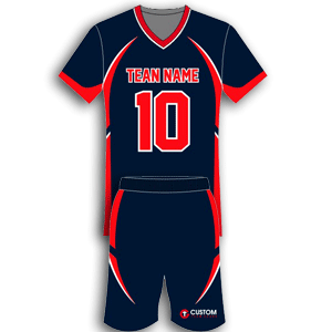 Custom Field Lacrosse Red & Blue Uniform